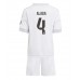 Real Madrid David Alaba #4 Barnkläder Hemma matchtröja till baby 2025-26 Kortärmad (+ Korta byxor) Billigt
